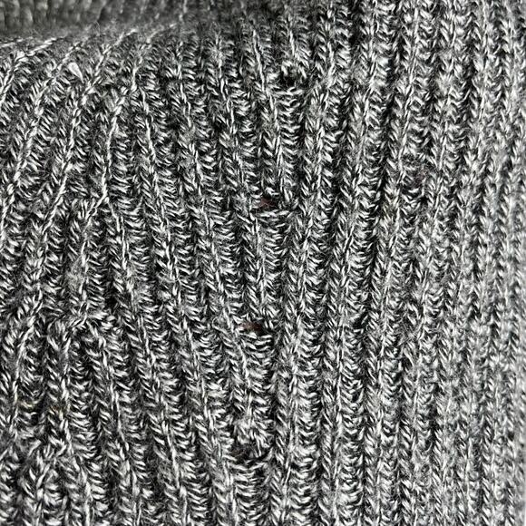 Banana Republic Ribbed Sweater Womens Small Heather Gray Cowl Neck Heavy Knit - Picture 6 of 9